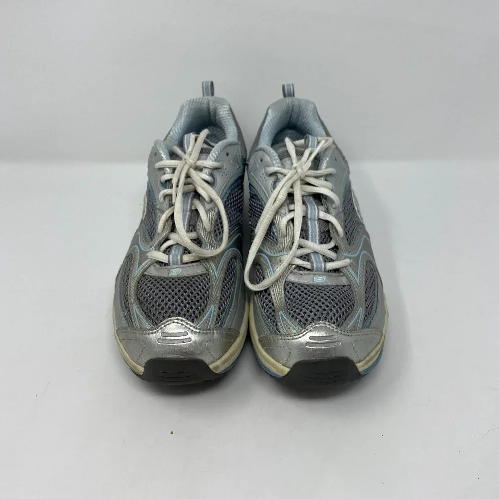 Vintage Y2k Skechers Shape Ups Silver Shimmer Toning Sneaker Shoes Women’s 9 - Picture 2 of 12